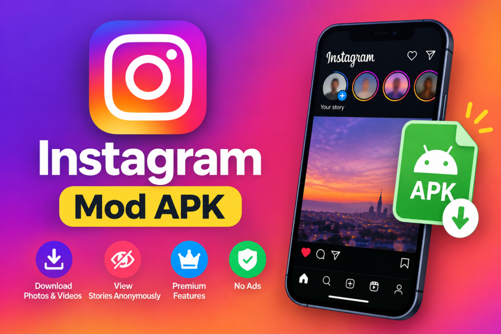 If you have searched for Instagram Mod APK then you have probably seen websites offering modified versions of Instagram. These apps often claim to give users extra features, more privacy controls or additional options that are not available in the regular app.
But there is one thing you should know before downloading one.
Instagram Mod APK is not an official app from Meta. These modified versions are created by third-party developers. Each version can be different. The features, security and overall experience can also vary.
Instagram